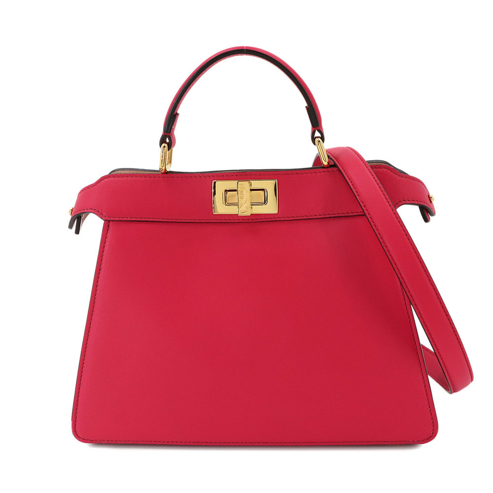 Fendi Peekaboo Iseeu Small 2-way Hand/Shoulder Handbag, Leather, Pink, 8BN327